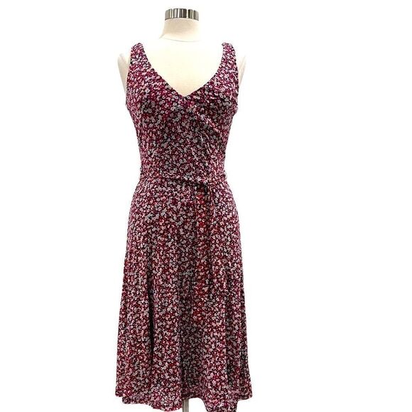 Michael Kors Floral Print Midi Sleeveless Dress M - Picture 6 of 10